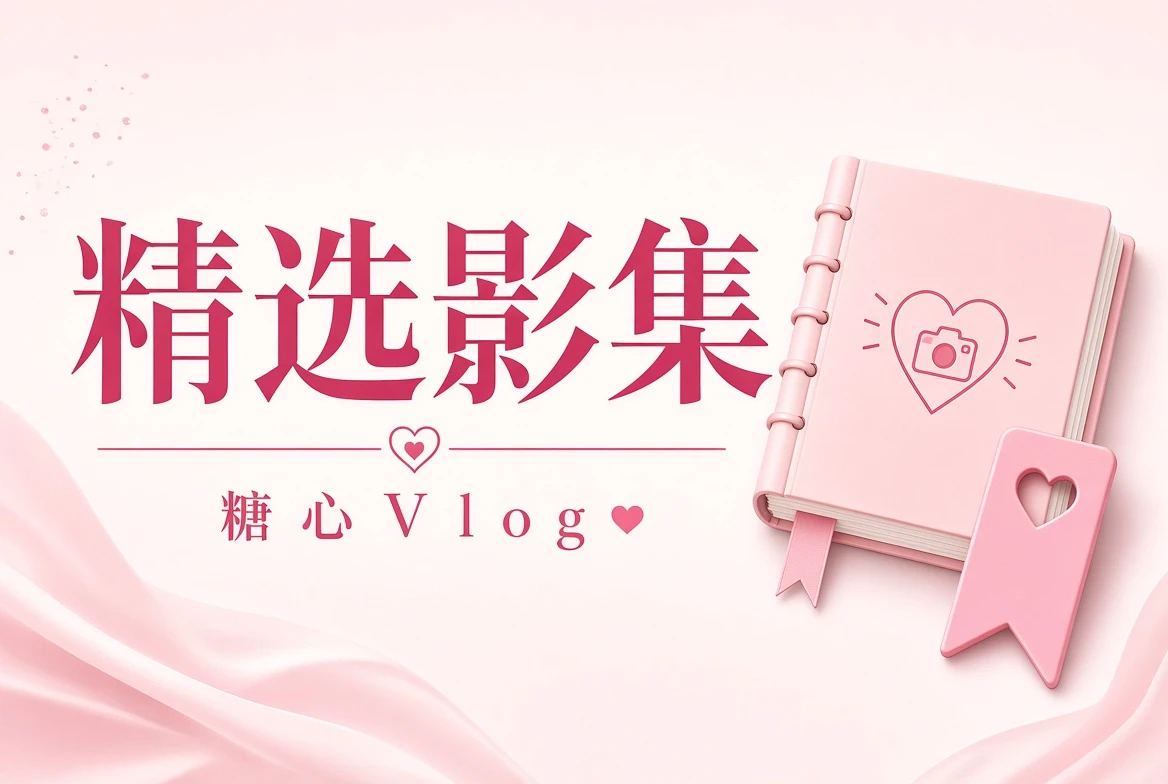糖心Vlog影集架主题插画